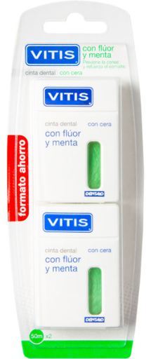 Vitis Cinta Dental con Flúor y Menta 2x50 ml