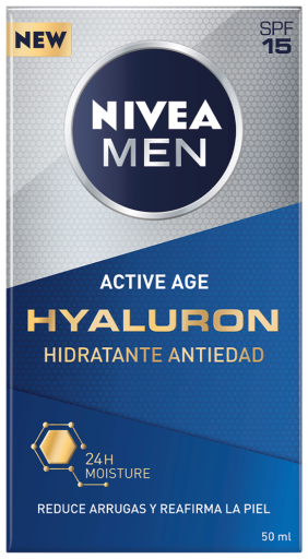 Men Hyaluron Crema Hidratante Antiedad SPF 15 50 ml
